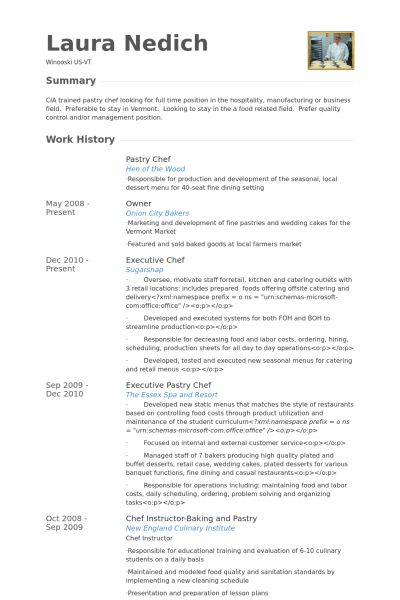 executive chef resume