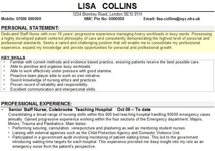 personal profile for resumes
