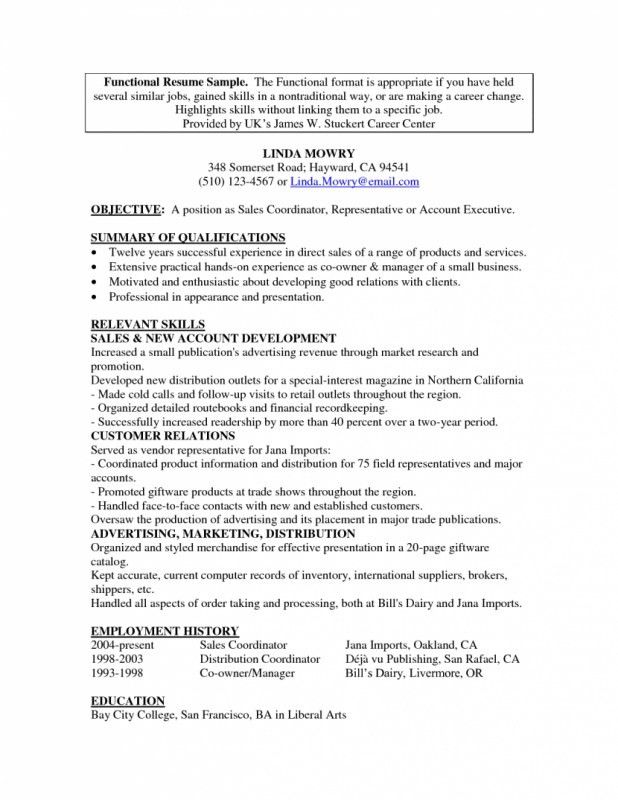 functional resume template for career change