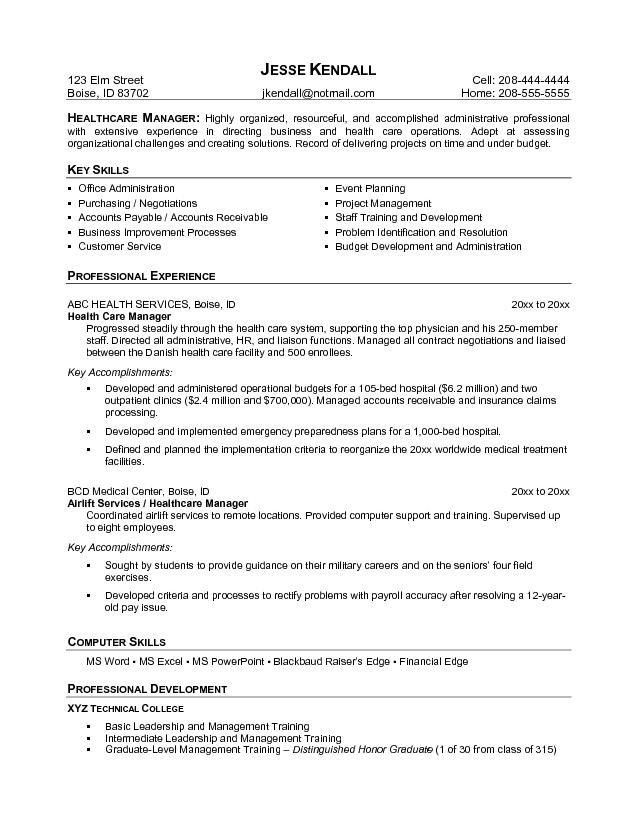 sample medical resumes