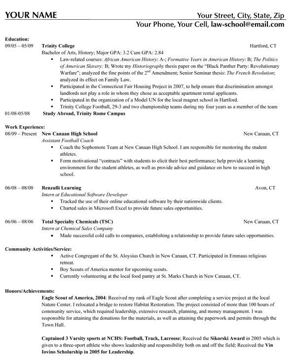 sample attorney resumes