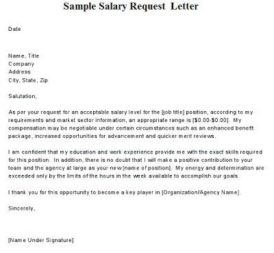 salary increase proposal letter