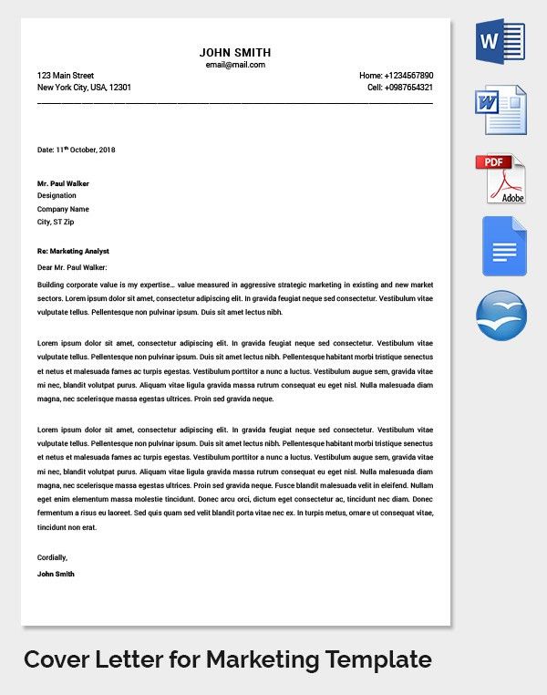 postal service cover letters