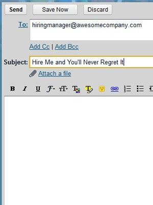email cover letter subject line