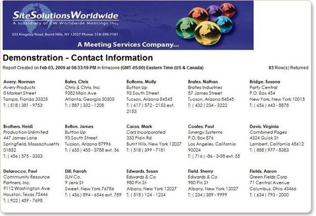excel contact list template