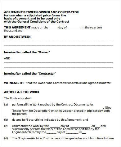 contract sample between two parties