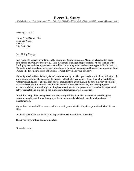 cover letter for entry level accounting