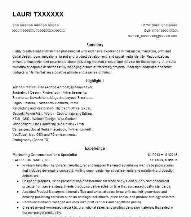 powerpoint specialist resumes