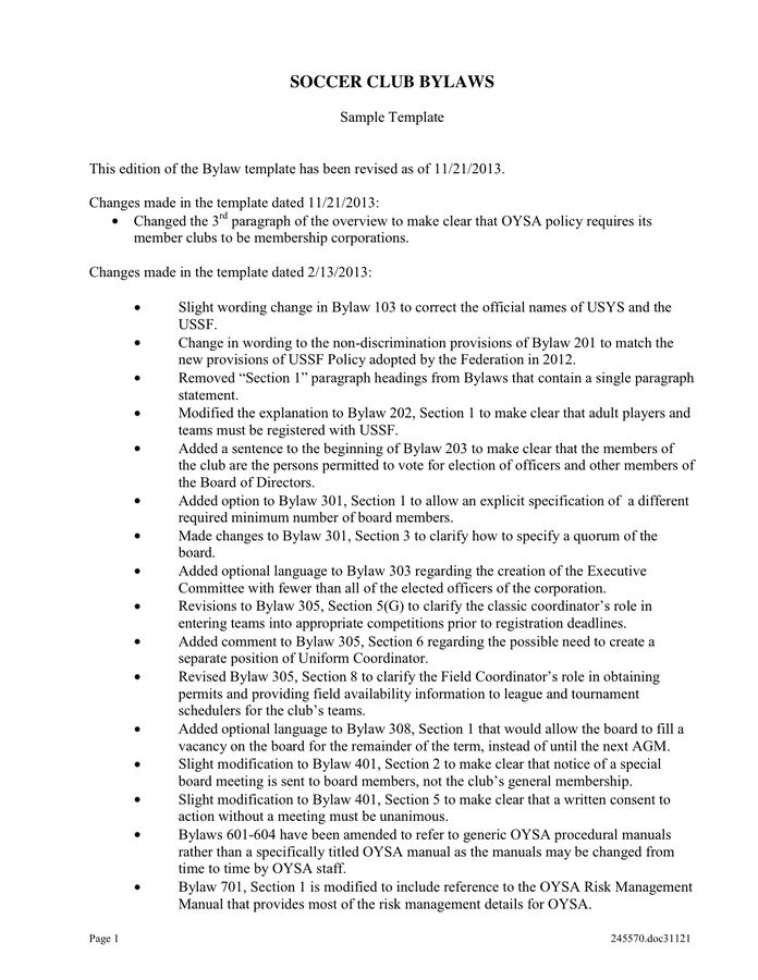 Fantastic Club Bylaws Template Mold - Best Resume Examples by