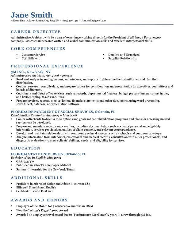 executive assistant to ceo resumes
