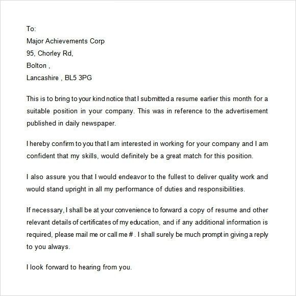 follow up email after resume