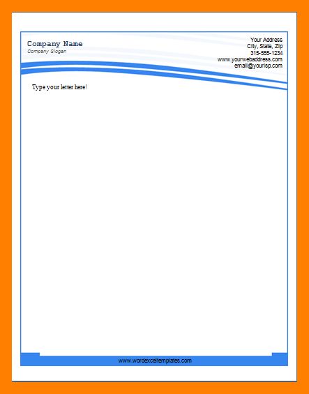 letterhead in word format