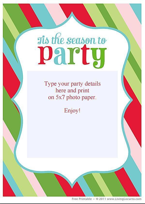free christmas dinner invitations
