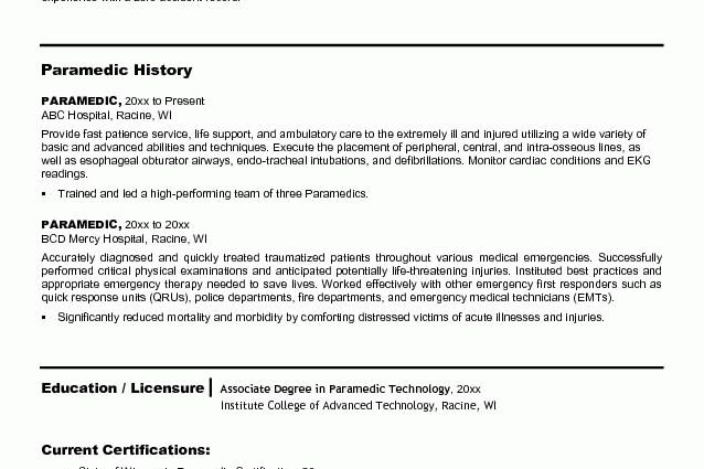 emt basic resumes
