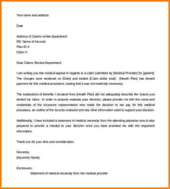 medical appeal letters
