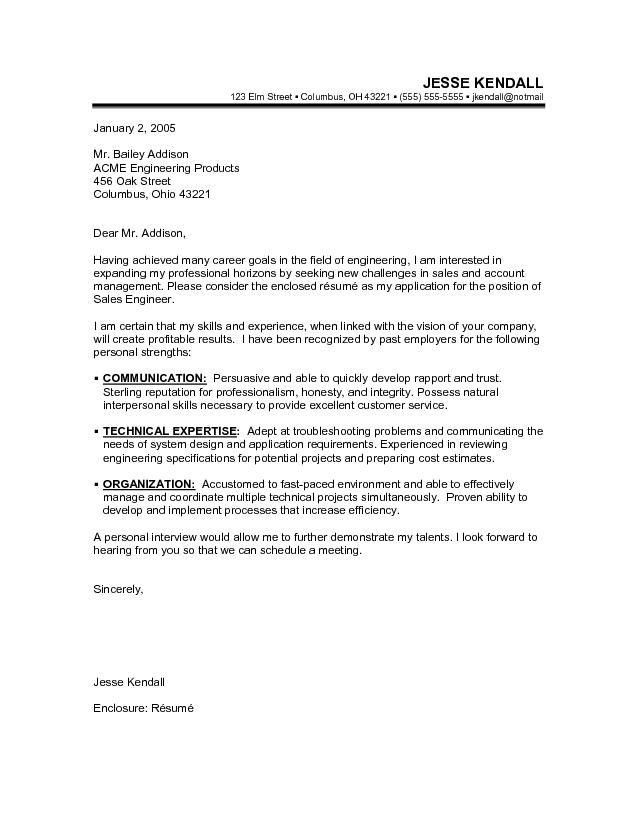 employment cover letters examples