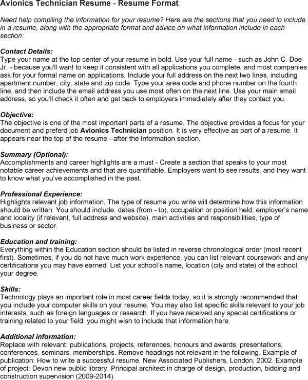 important parts of a resumes