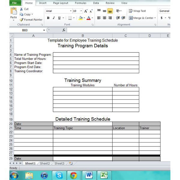 employee training plan sample