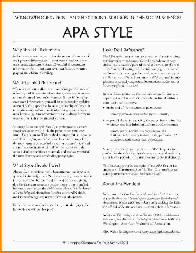 apa style resumes
