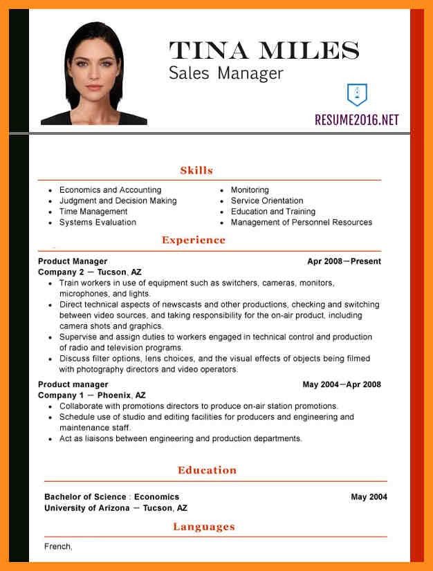 latest format resume