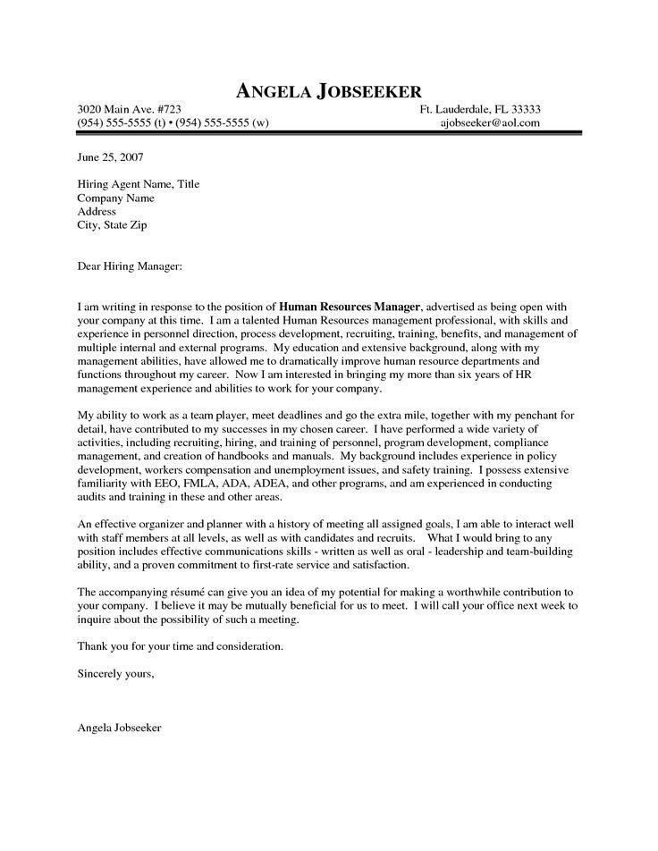 a great cover letter examples