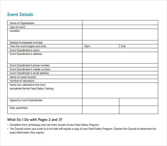 program event template