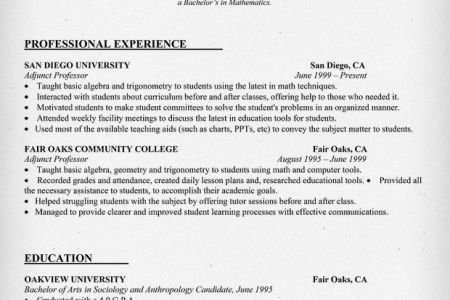 professor resume