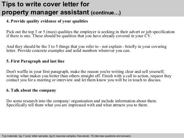 property management cover letter