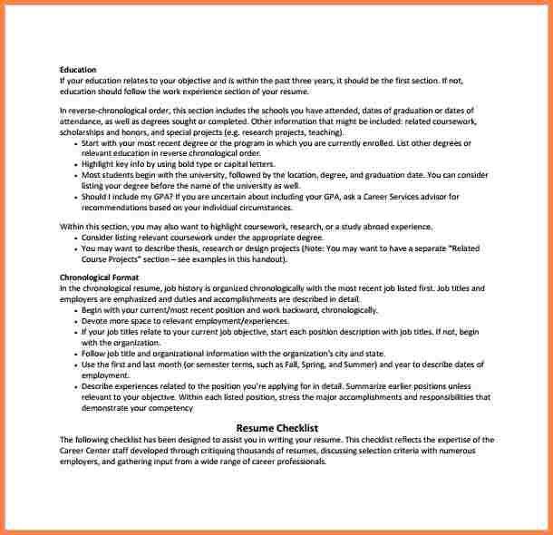 opening resume statement examples