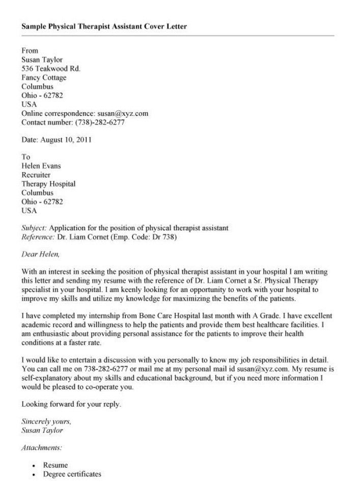 sample occupational therapy cover letter