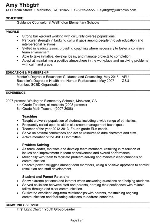 camp counselor resume samples