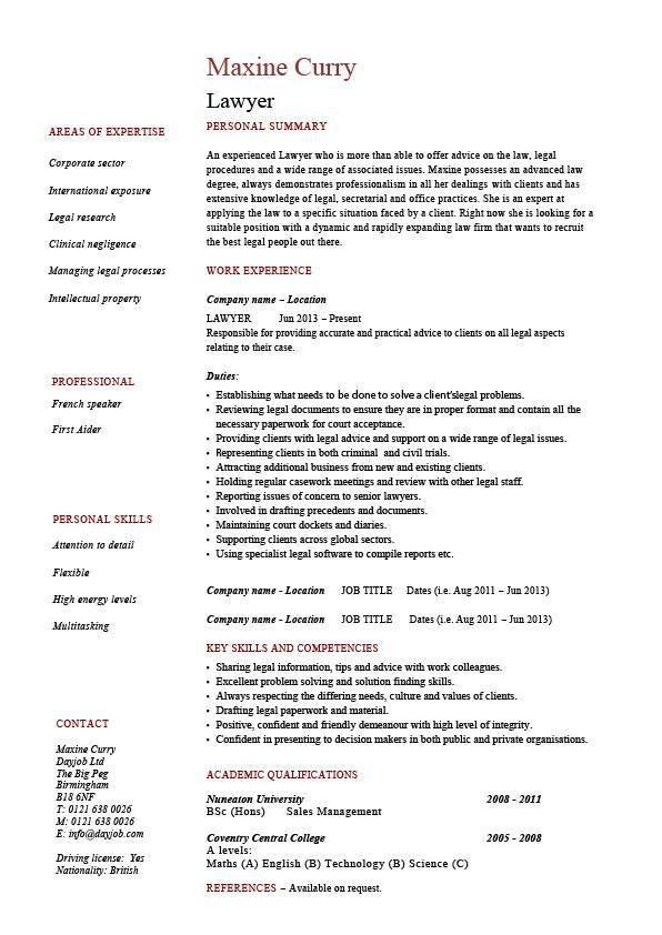 law resumes