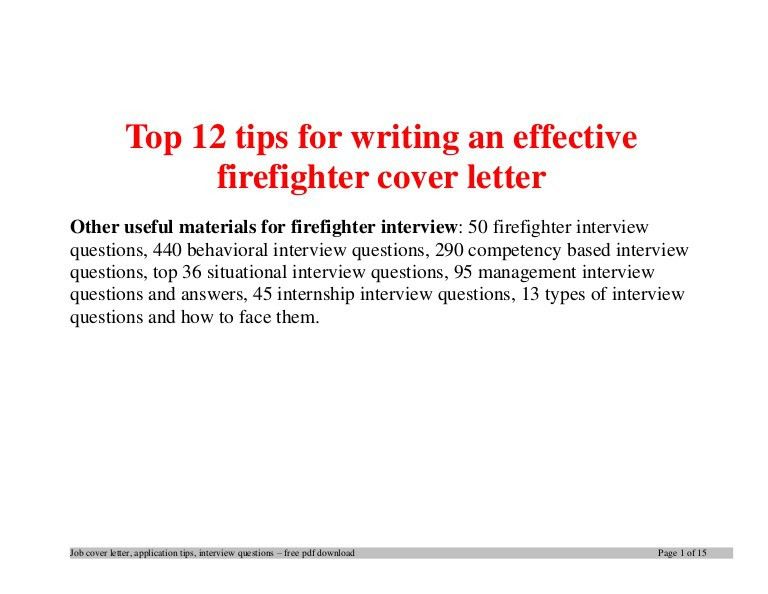 fire inspector cover letter