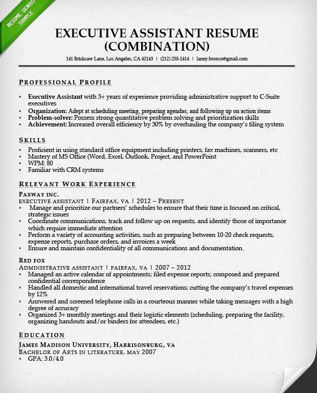 administrative assistant functional resume