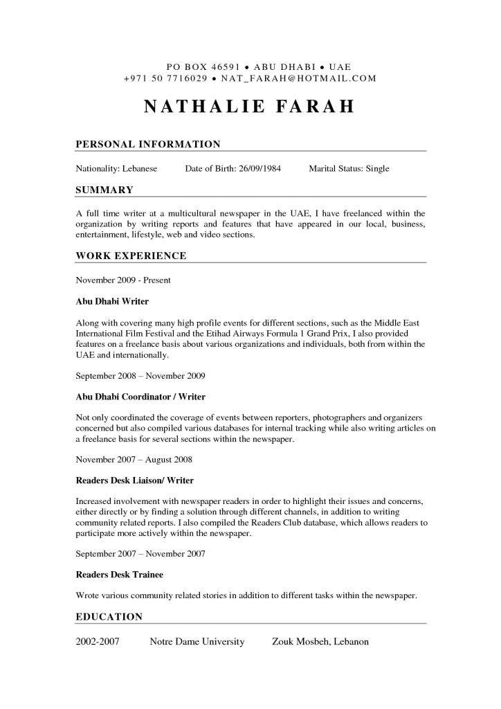 freelance resume writing