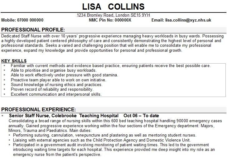 profile section of resume examples