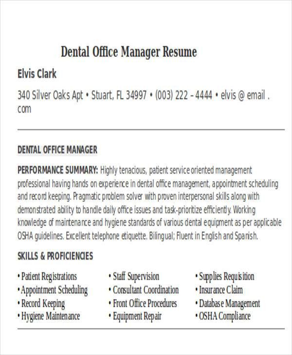 office manager resume 1