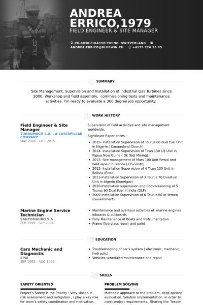 Field Application Engineering Manager Resume Field Application