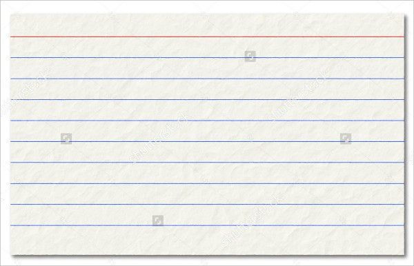 note cards template word