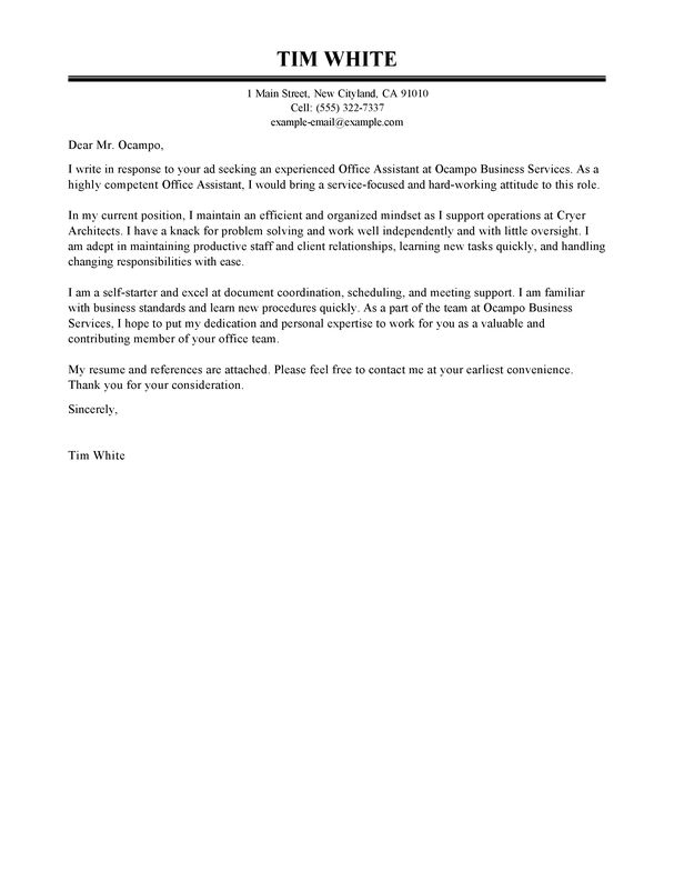 cover letter for airport job