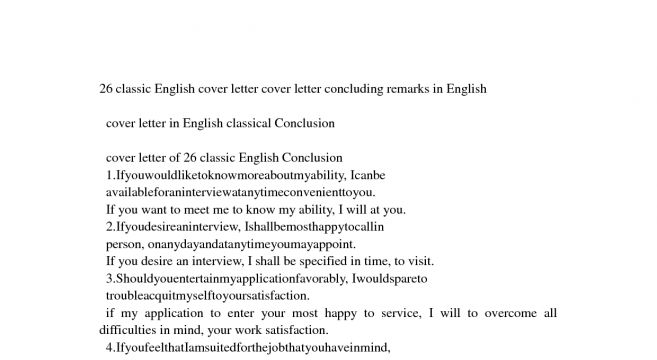 concluding a cover letter