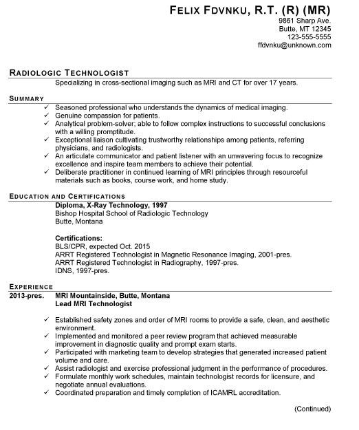 technology resume examples