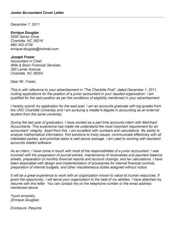 accounting resume cover letter