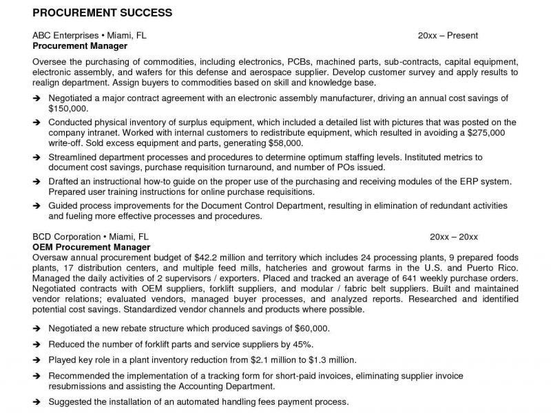 purchase manager resume samples