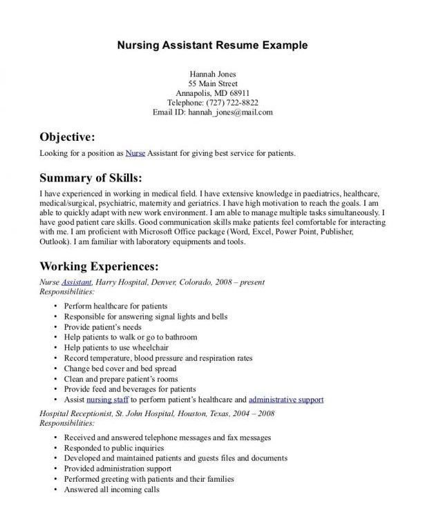 cna resume with no experience
