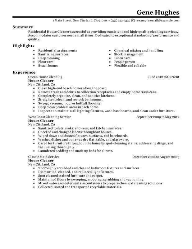 domestic cleaner cover letter
