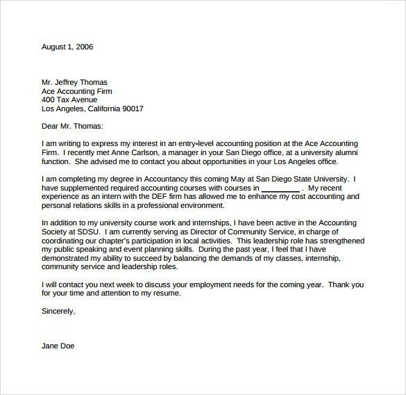 define cover letter