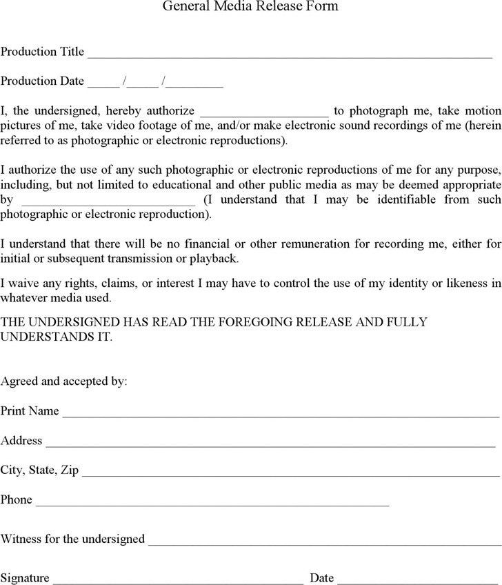 sample video release form 9 examples in pdf word media release form template