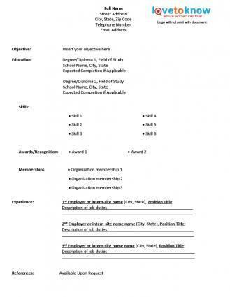 free resume print and download