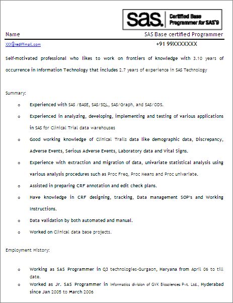 perl programmer resume